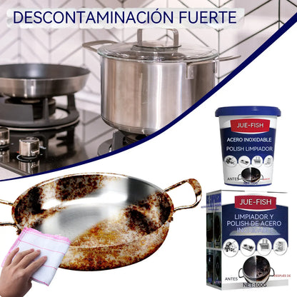 【3 pieza】Pasta limpiadora para estufas de cocina, limpiador de manchas de óxido y negras para ollas y sartenes.