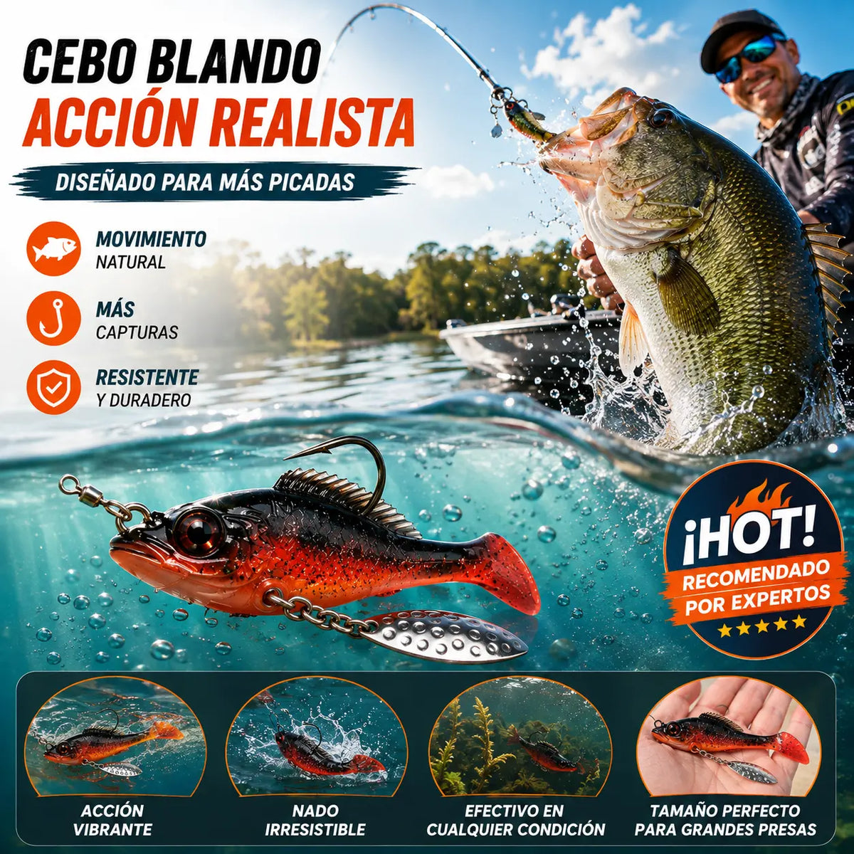 🔥【Juego de 6 piezas-6 colores】🐟Cebo blando para peces/señuelo artificial, para lanzamiento a larga distancia, antienganches, con cola en T y peso de plomo.