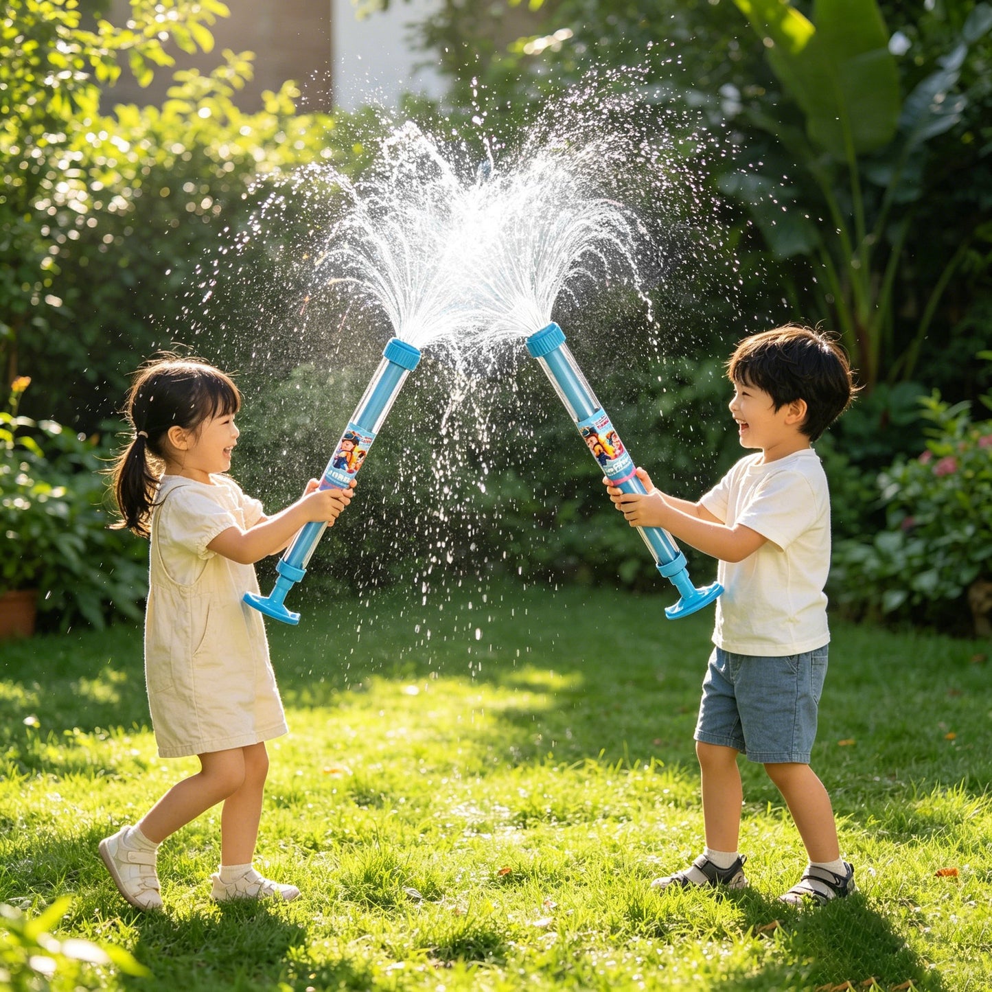 🌈 Pistola de agua arcoíris brillante | ¡Diversión veraniega que explota como por arte de magia! ✨