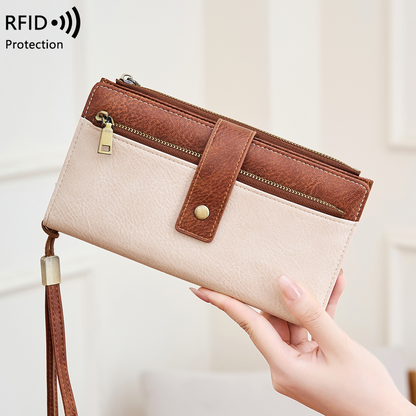 💥💯Cartera de piel para mujer con bloqueo RFID
