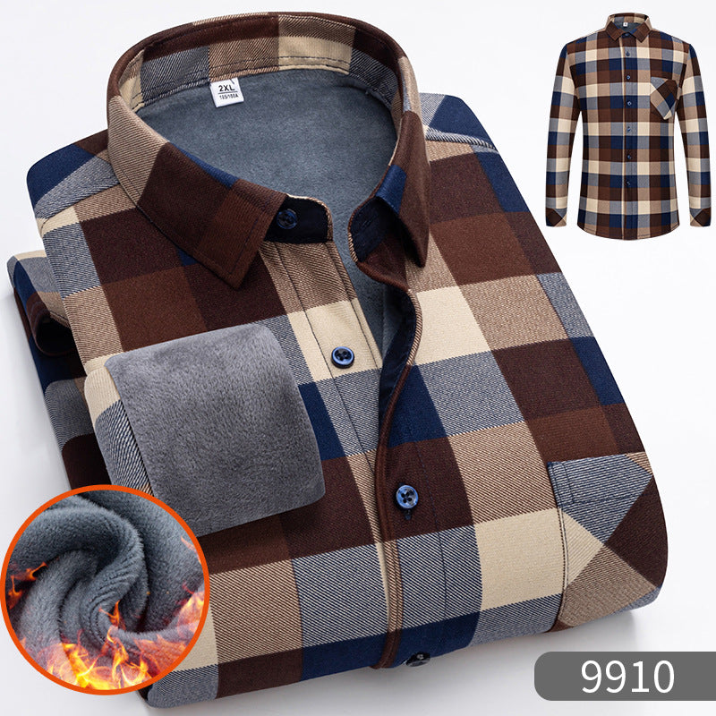 ⏳✨【Poloviční cena】1 kus: 670 Kč 👔【L-5XL】Teplá společenská košile s dlouhým rukávem