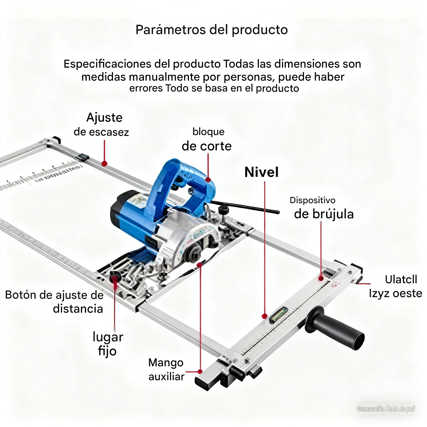🛠️Herramienta de corte para posicionar el borde de rieles multifuncionales