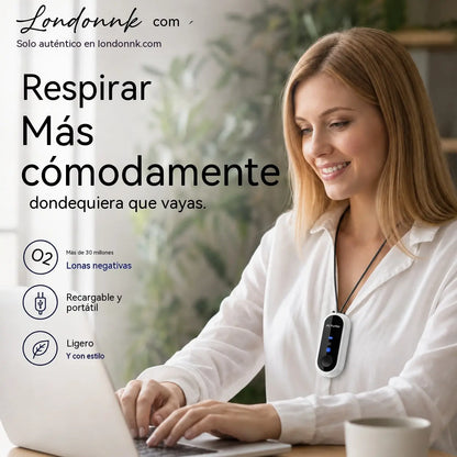 🌬️✨ Purificador de aire portátil de iones negativos: ¡aire fresco dondequiera que vayas! 🍃💪