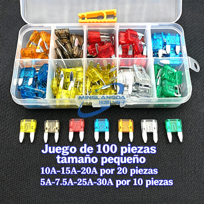 🔧⚡ Kit de fusibles surtido para coche – ¡Todos los amperajes en un solo estuche! 🚗🧰