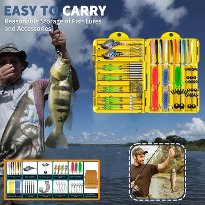 [Juego de 153 piezas] Juego completo de señuelos para pesca [1-200 kg]
