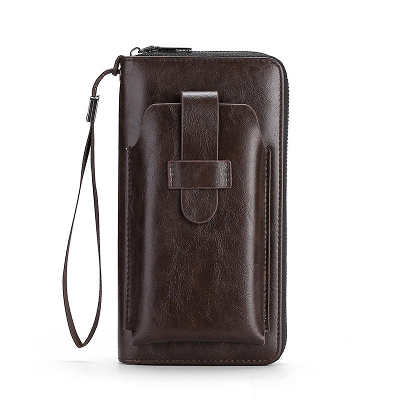 🎉⏰Oferta por tiempo limitado:💼Cartera multifuncional para hombre de cuero genuino hecha a mano de nuevo estilo