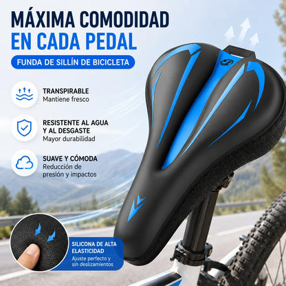 🚲Funda para sillín de bicicleta de montaña, fabricada en cuero de silicona grueso e impermeable, ultrasuave.