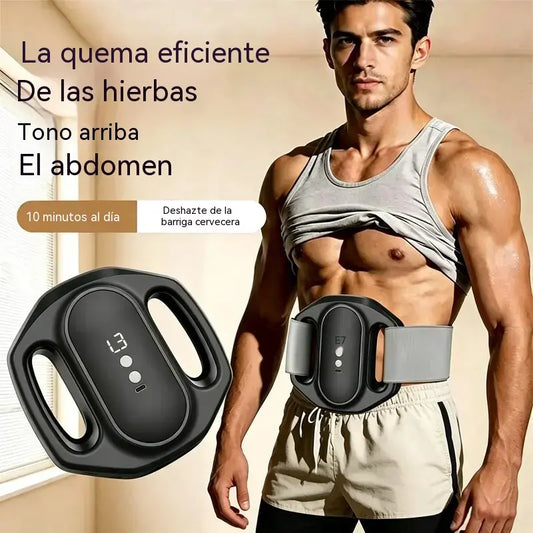 Dispositivo de masaje y quema de grasa abdominal: cinturón eléctrico ajustable para abdomen y cintura, tonificación muscular y eliminación de la barriga cervecera.
