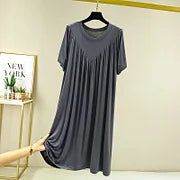 🔥💖【S-4XL】【40-180 kg】Vestido de pijama de manga corta, suave y cómodo.