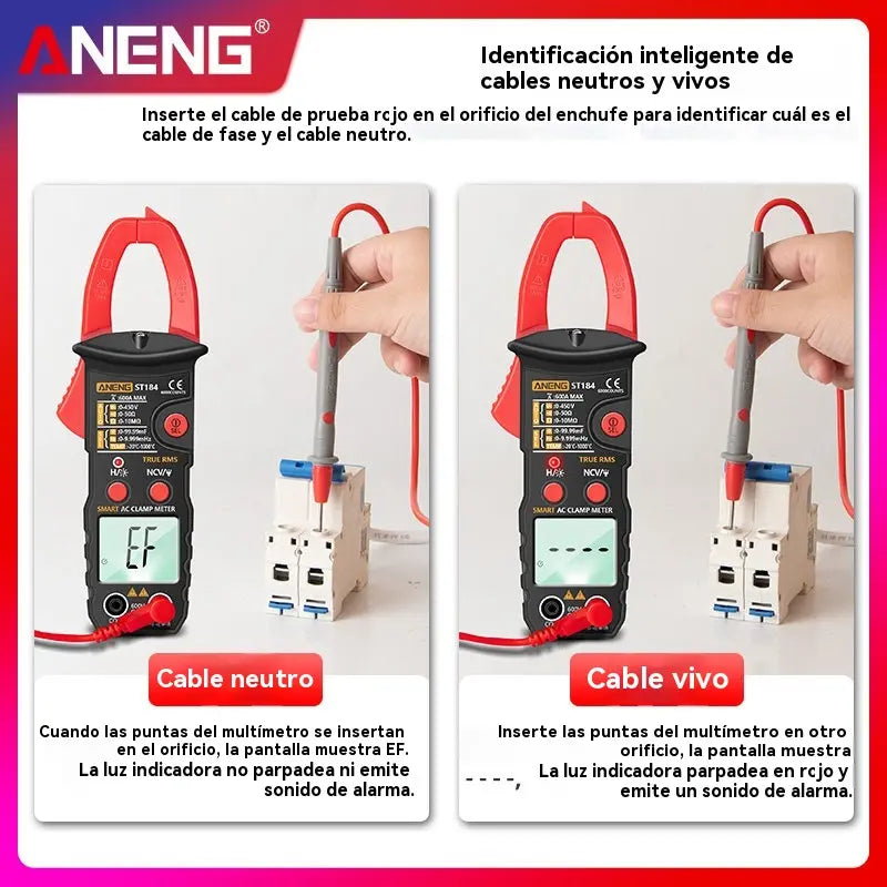 🔥【Oferta por tiempo limitado】🛠️Pinza digital inteligente, pinza de electricista multifuncional✅pinza amperimétrica de alta precisión✅ identificación completamente automática.