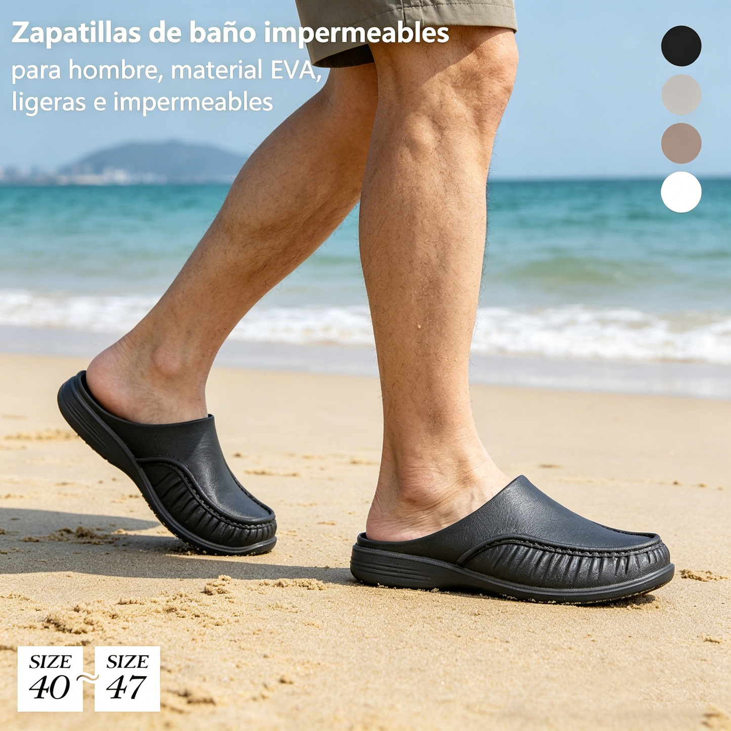 2026 Pantuflas informales para hombre, medias pantuflas transpirables para hombre