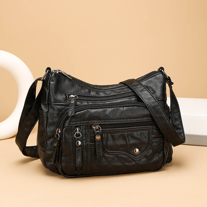 💥👜2026 Nuevo bolso de hombro de cuero suave retro para mujer de gran capacidad y moda