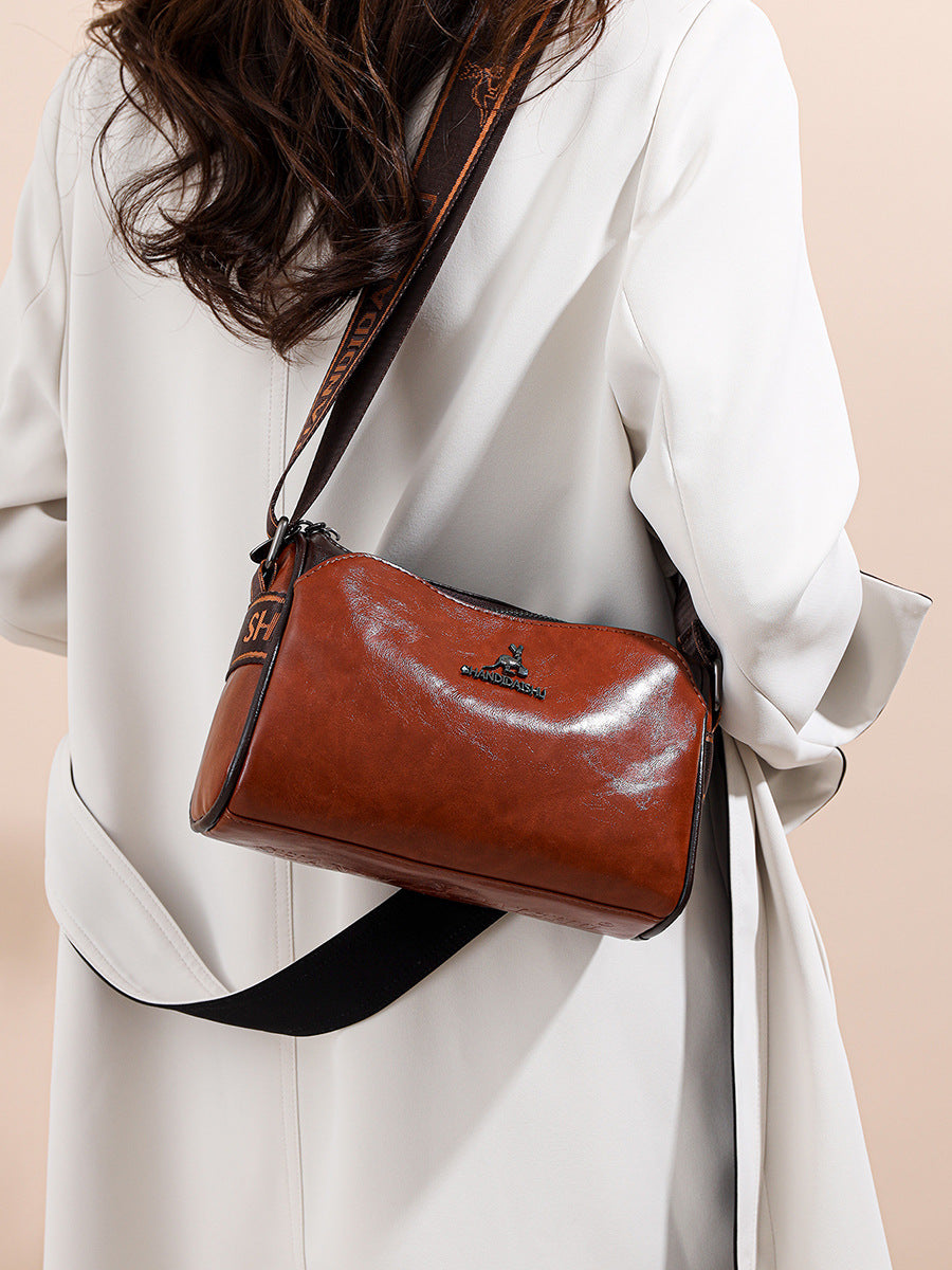 🔥👜Bolso de cuero suave de gran capacidad, bolso de hombro para mujer