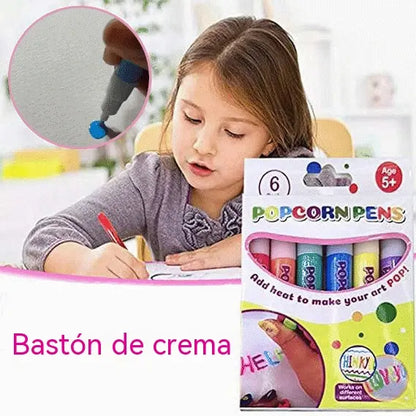 🎁【Compra 1 y llévate otro gratis】Bolígrafo de impresión 3D para niños: dibujo con burbujas tipo palomitas (DIY)