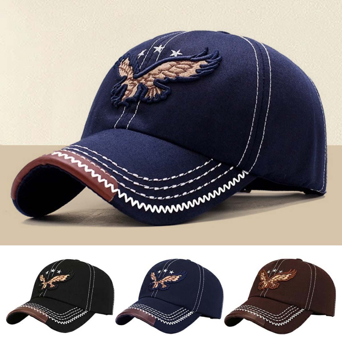 🔥【Productos más vendidos】💙Gorra de béisbol con bordado de águila