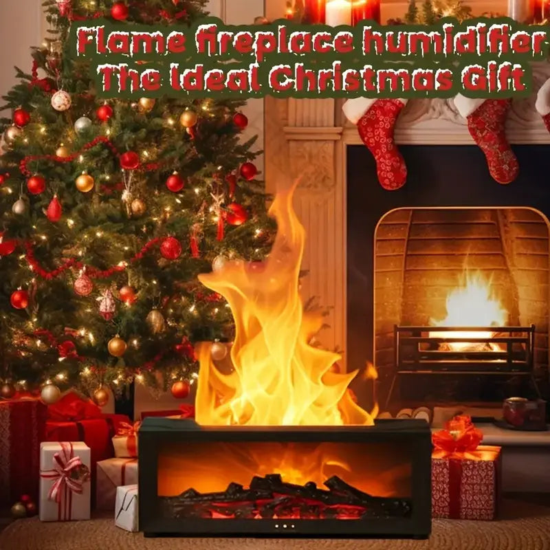 🔥Humidificador con efecto chimenea – 7 colores LED y control remoto, ambiente relajante para el hogar/oficina 🌙📦