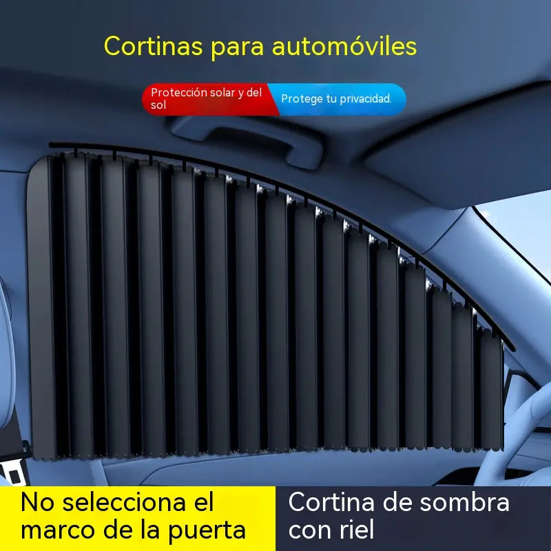 [Juego de 4 piezas] Cortina parasol con riel deslizante para ventana de coche y aislamiento térmico