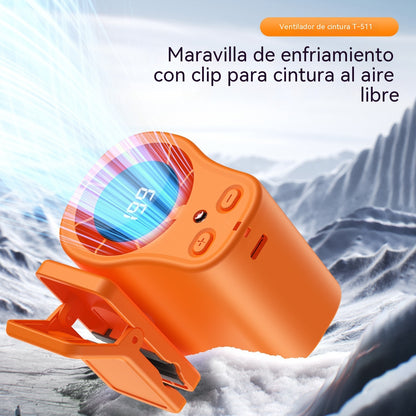 🔥50%OFF🔥Mini ventilador de alta velocidad con clip para la cintura, control de velocidad continuo multifuncional, ventilador de escritorio con clip.