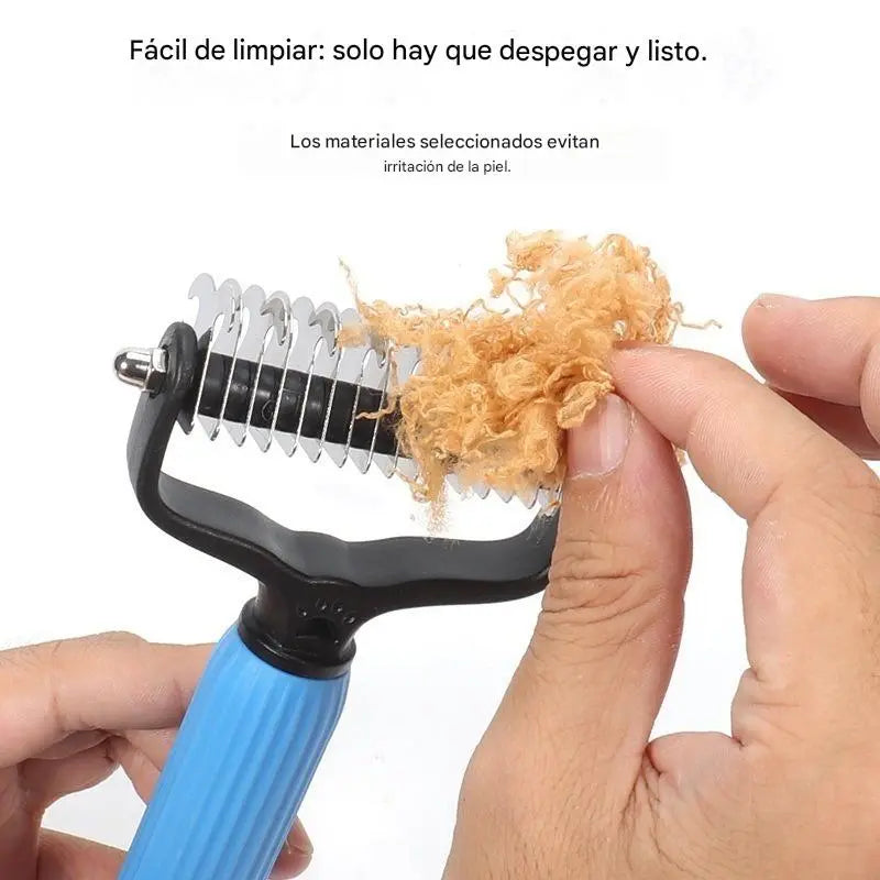 🐱🐕🐈 Peine multifuncional 3 en 1 para desenredar el pelo de mascotas, peine para eliminar el pelo de perros y gatos.