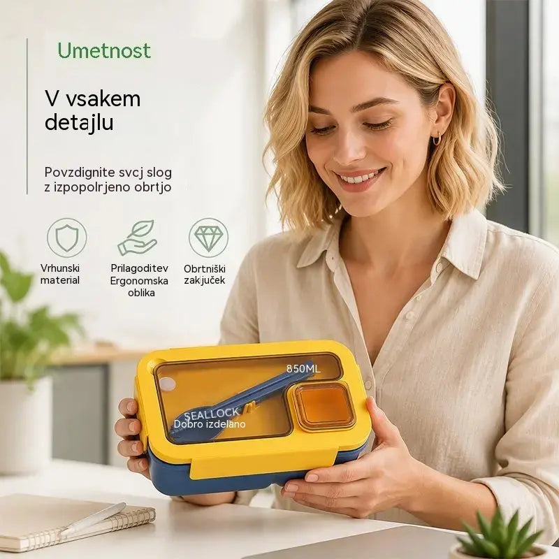 📢50 % popust📢🍱 Izpostavljen izdelek | Posoda za malico s predelki, primerna za mikrovalovno pečico