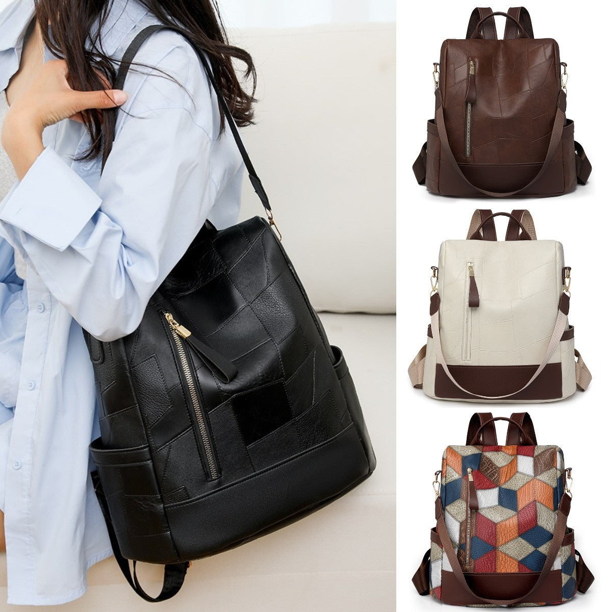 💖✨ Mochila retro de gran capacidad de moda para mujer nueva 2026.