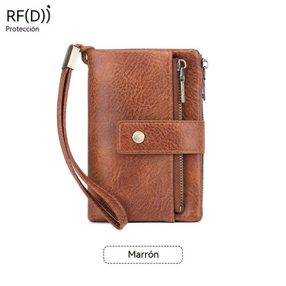 🥳¡OFERTA ESPECIAL 2026!🥳💞¡Más de 50.000 unidades vendidas!👛🛡️ ¡50% de descuento! Cartera de piel para mujer con bloqueo RFID: bloquea el robo digital. Piel suave, múltiples compartimentos. Segura y elegante. 👜💳