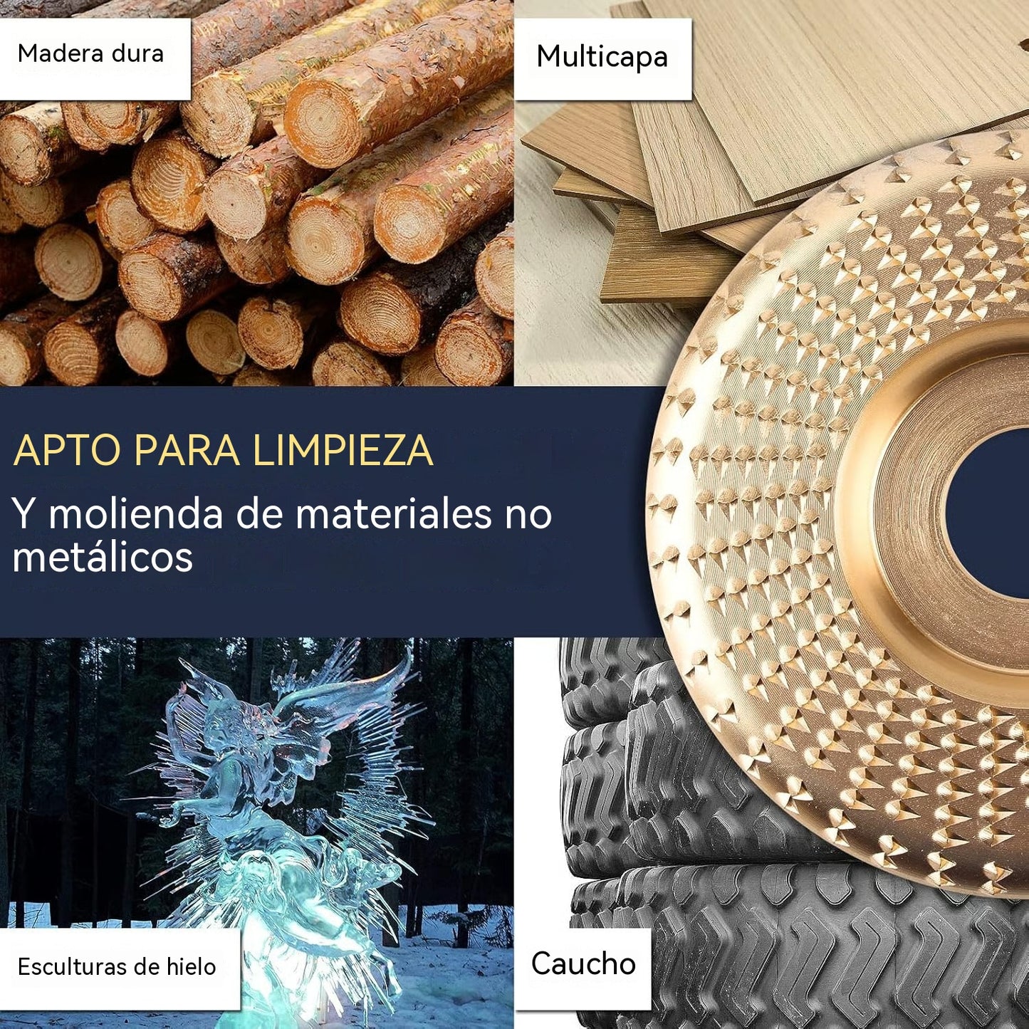 ⚙️🧰【3 piezas】 Disco multifuncional para dar forma a la lijadora angular para madera