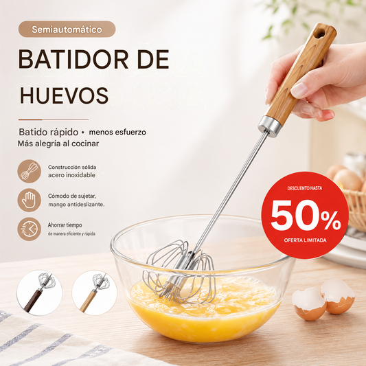 🔥Última oferta especial【Compra 1 y llévate otro gratis】🔥Batidor de huevos semiautomático/manual