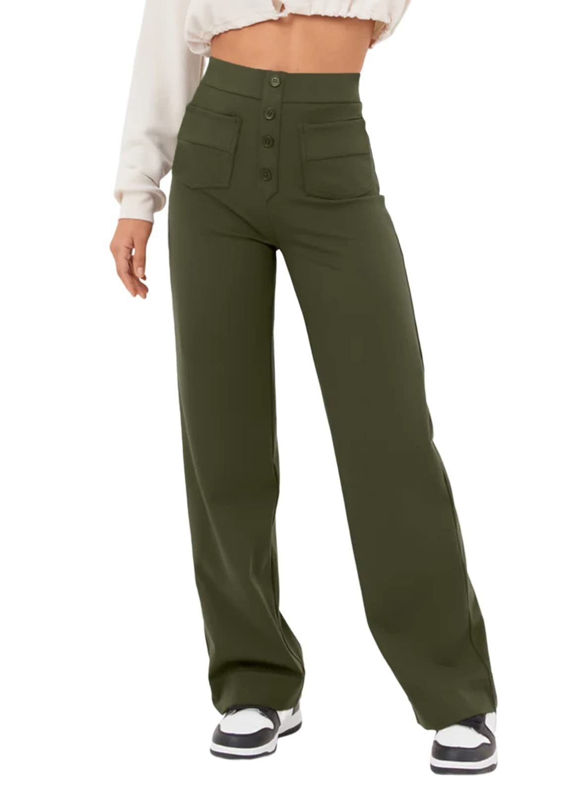 【M-2XL】Pantalones rectos casuales de cintura alta para mujer, moda 2026
