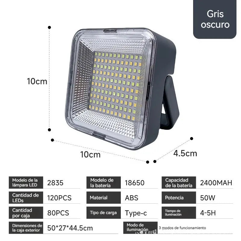 🔆🎒💡Iluminación solar de alto brillo para tiendas de campaña y luces de emergencia para exteriores | Batería de larga duración | Material ABS