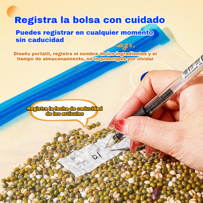 🔥10 piezas Bolsa de conservación de frescura + bomba de vacío eléctrica🔥Juego de bolsas para selladoras al vacío para selladoras al vacío de cocina