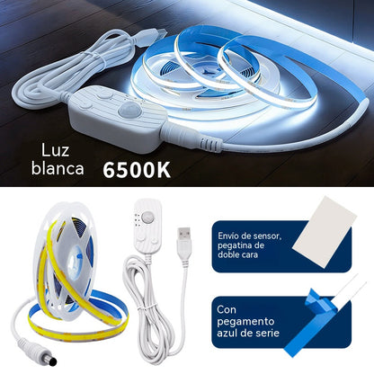 【2M】Tira de luces LED con sensor inteligente y sistema de iluminación automática, con adhesivo USB, ideal para cocinas, dormitorios y escaleras.