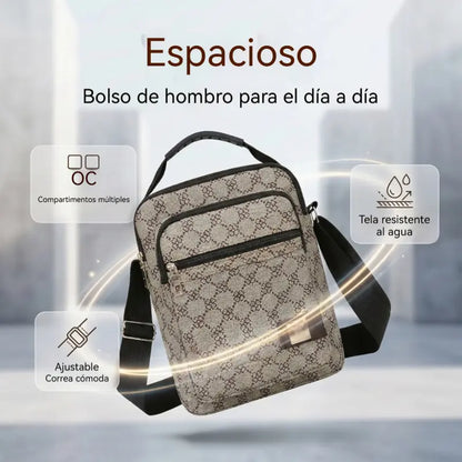 💞🧳Nuevo bolso de hombro para hombre de gran capacidad en piel sintética (PU)