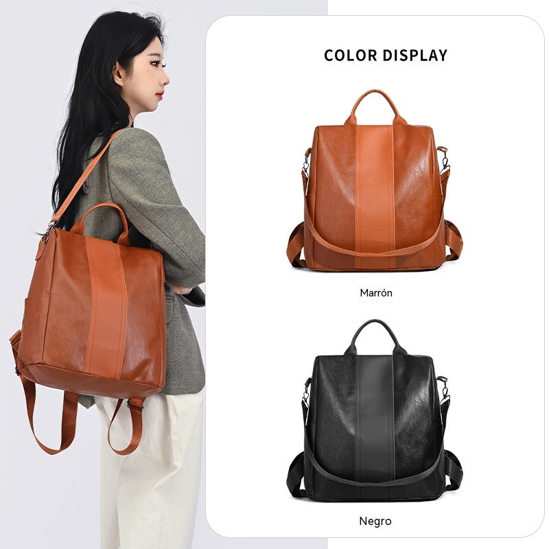 🎒 ¡50% DE DESCUENTO POR TIEMPO LIMITADO! ✨ Mochila grande para mujer: elegante, de piel sintética, fácil de usar 👜