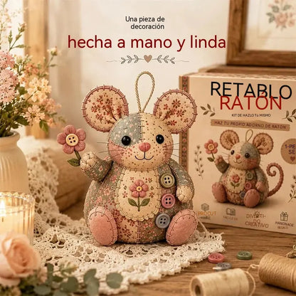 🧵Kit de costura artesanal de peluche de ratón vintage