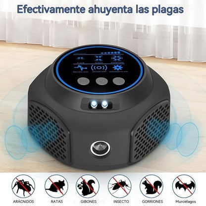 ⚡【Repelente ultrasónico de plagas de alta potencia】— Las ratas y cucarachas se irán solas, ¡sin químicos ni matanzas! 🚫🐭