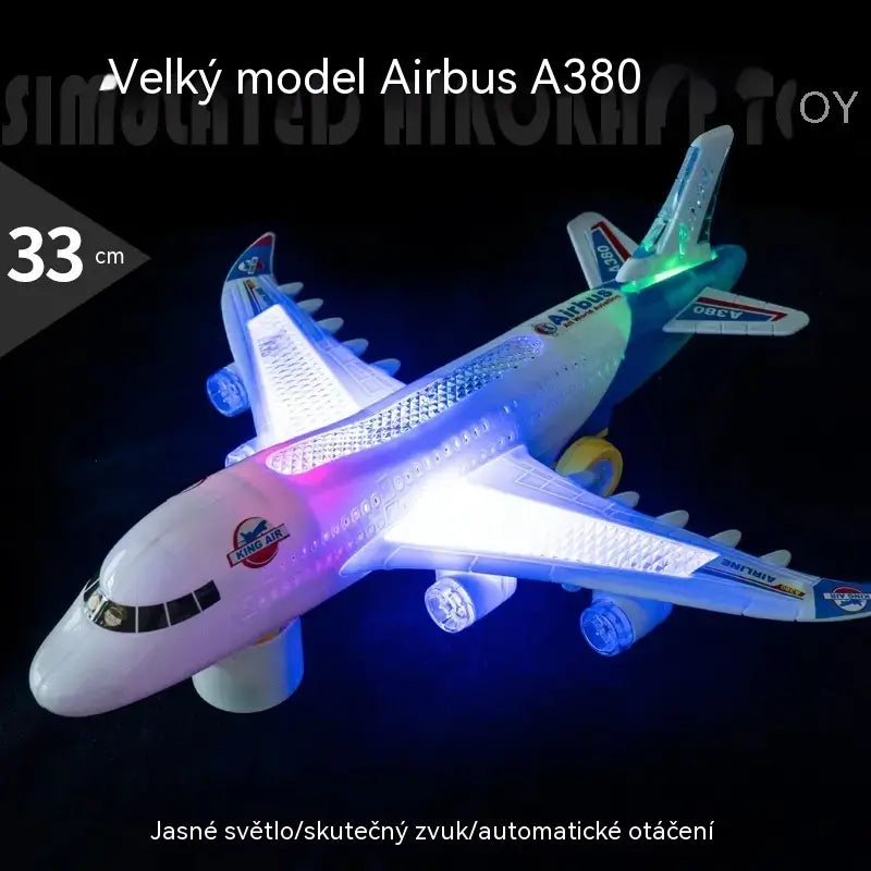 🥳🔥 Nabídka za poloviční cenu! 📣✈️ Model elektrického letadla s realistickými zvuky motoru a blikajícími LED světly.