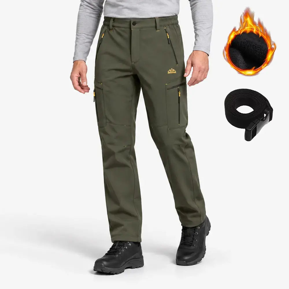 【M-6XL】Pánské softshellové outdoorové kalhoty – zateplené, rychleschnoucí, pružné, větruodolné, vodoodpudivé a prodyšné