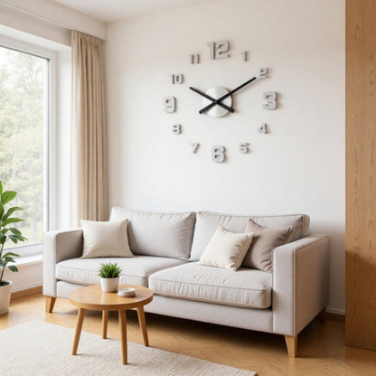 Juego de reloj de pared acrílico luminoso 3D para armar