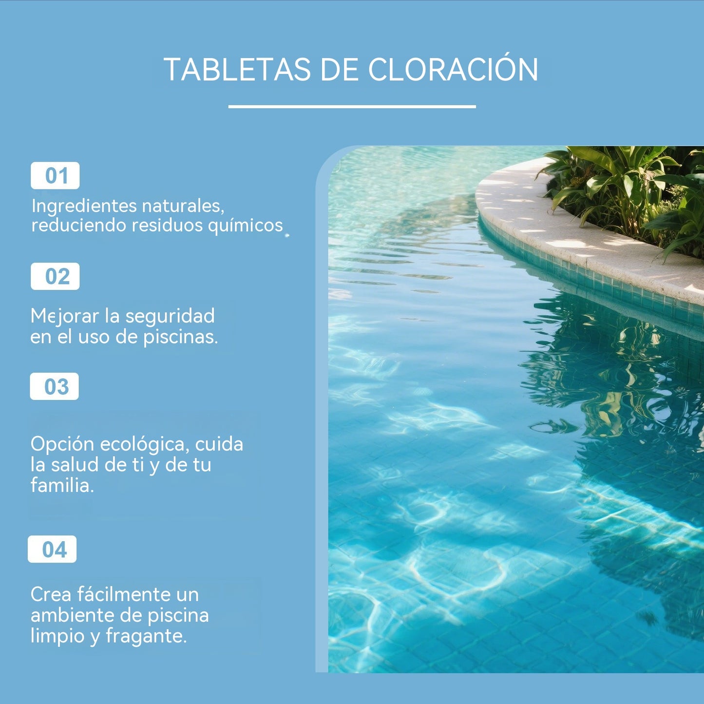 🔥Compra 2 y llévate 2 gratis🔥Tabletas limpiadoras para piscinas HOZONEX® (100 tabletas)
