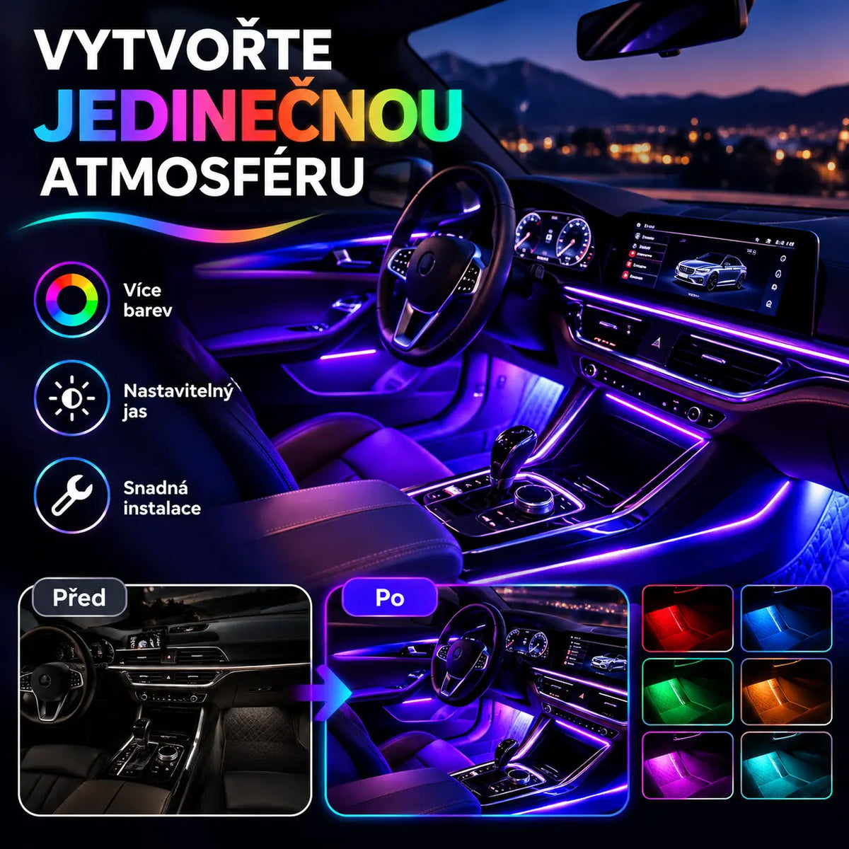 【50% OFF！！！】【Kup 3, získej 3 zdarma】6 položky za 560 Kč🚗💡Noční žárovka do auta s USB