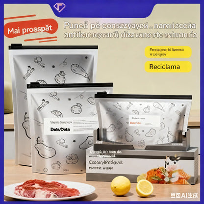 🥩【30 tašiek za 21 eur 】Vrecko z hliníkovej fólie potravinárskej kvality so zipsom na zachovanie čerstvosti, vhodné do domácej chladničky