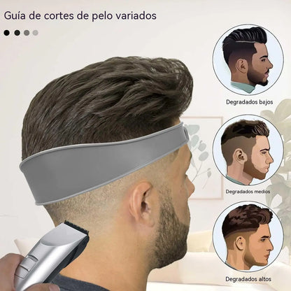 【3 piezas】Kit de barbería para estilizar y posicionar el cabello masculino con bordes de recorte curvos, peinado de corte propio.