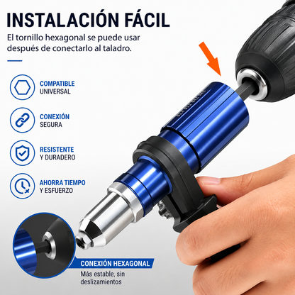 🔥Nuevo producto en oferta 🛠️ Junta de conversión de pistola de remache ciego con núcleo de pistola de remache eléctrico profesional