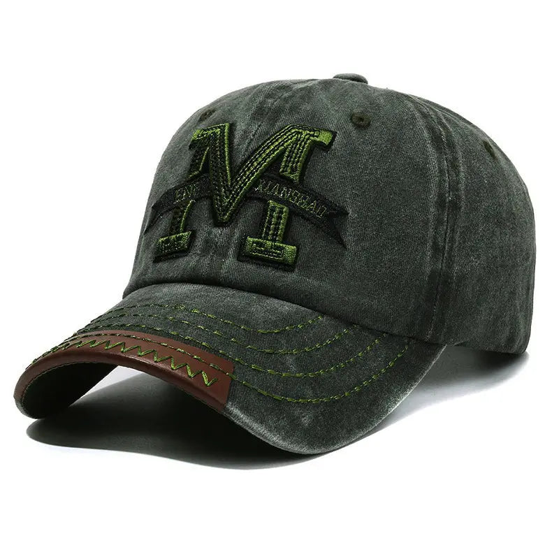 Gorra de béisbol elegante en denim lavado
