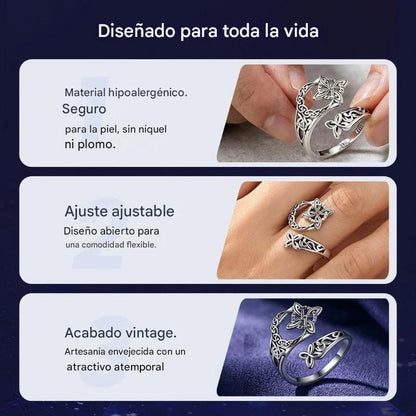 [compra 1 y llévate 1 gratis]Anillo de nudo celta de plata S925 con