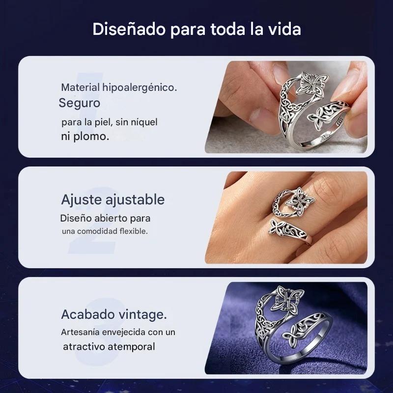 [compra 1 y llévate 1 gratis]Anillo de nudo celta de plata S925 con