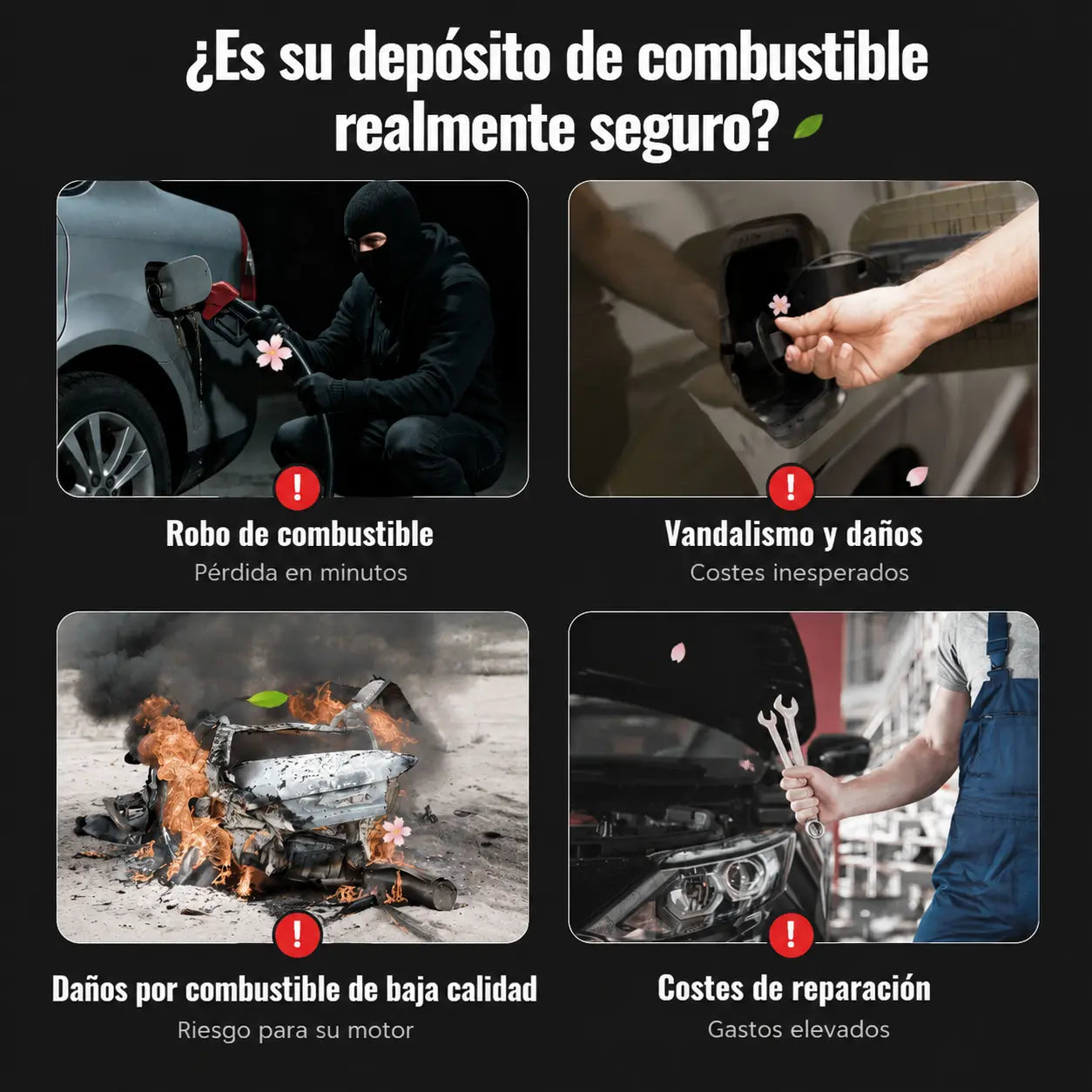 🚗🔒Tapa del depósito de combustible resistente y con cerradura (con llave)