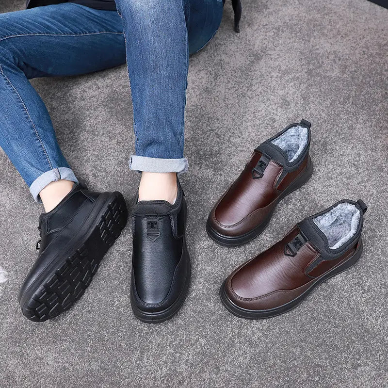 【39-44】Botas de invierno nuevas para hombre, de terciopelo y algodón grueso.