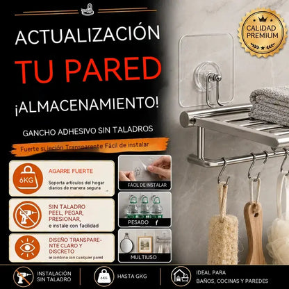 【50 piezas】Gancho mágico sin taladro